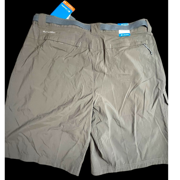2 prs Columbia BATTLE RIDGE Omni-Shade Cargo Shorts | Men's 1x Khaki Green NWT - Picture 4 of 16